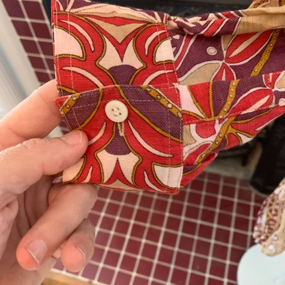 Talbots sheer rayon snd linen‎ top. Worn about 3x - Picture 3 of 4